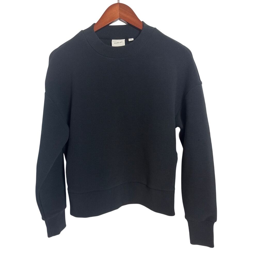 Varley Addelyn Sweat Ottoman Ribbed Pullover Sweatshirt Vent Relaxed Fit XXS